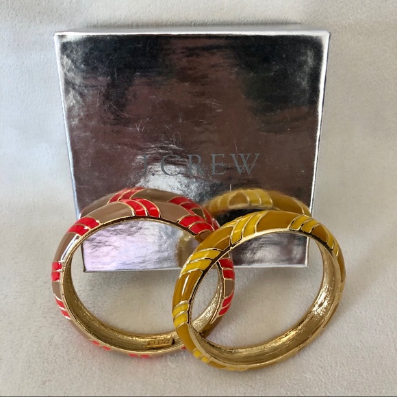 J. Crew Jewelry - J Crew enamel bangle bracelets